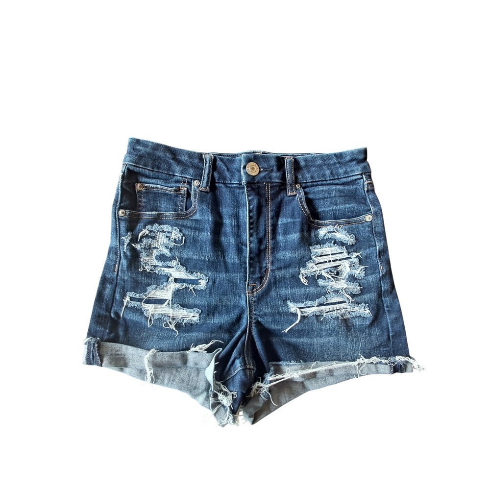 American Eagle Womens Size 8 High Waisted Distressed Denim Shorts‎ Ne(x)t Level